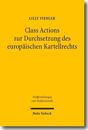 Class Actions Zur Durchsetzung Des Europaischen Kartellrechts: Nutzen Und Mogliche Prozessuale Ausgestaltung Von Kollektiven Rechtsschutzverfahren Im de Lilly Fiedler