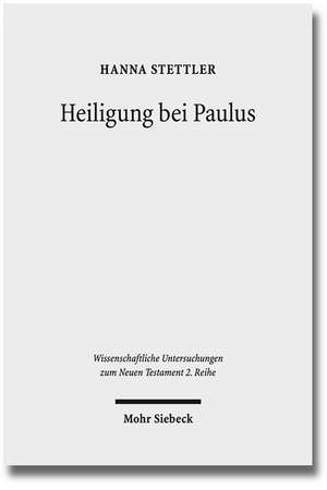 Heiligung Bei Paulus: Ein Beitrag Aus Biblisch-Theologischer Sicht de Hanna Stettler