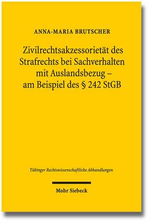 Zivilrechtsakzessorietat Des Strafrechts Bei Sachverhalten Mit Auslandsbezug - Am Beispiel Des 242 Stgb: Bausteine Einer Europaischen Grundrechtstheorie de Anna-Maria Brutscher