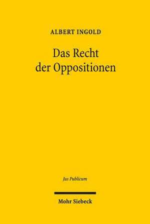 Das Recht Der Oppositionen: Verfassungsbegriff - Verfassungsdogmatik - Verfassungstheorie de Albert Ingold