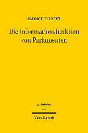 Hilbert, P: Informationsfunktion von Parlamenten