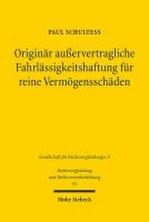 Originär außervertragliche Fahrlässigkeitshaftung für reine Vermögensschäden de Paul Schulteß