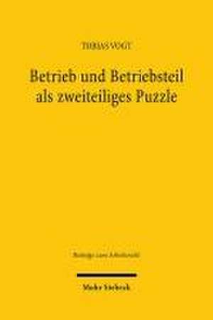 Betrieb und Betriebsteil als zweiteiliges Puzzle de Tobias Vogt