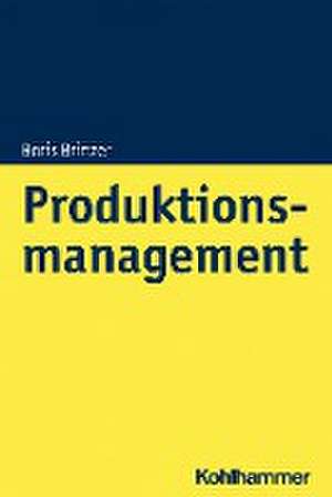 Produktionsmanagement de Boris Brinzer