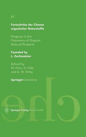 Progress in the Chemistry of Organic Natural Products de H. Budzikiewicz