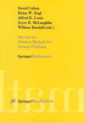 Surveys on Solution Methods for Inverse Problems de David Colton