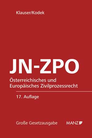 JN-ZPO Jurisdiktionsnorm und Zivilprozessordnung de Alexander Klauser