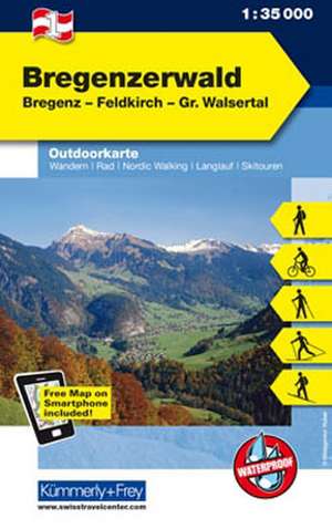 KuF Österreich Outdoorkarte 01 Bregenzerwald 1 : 35 000