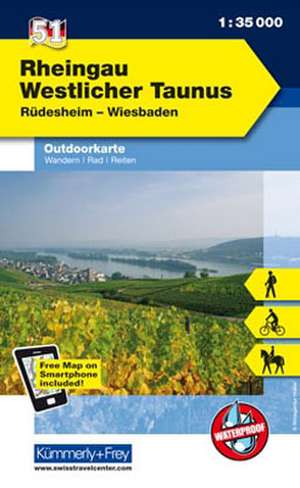 KuF Deutschland Outdoorkarte 51 Rheingau 1 : 35 000