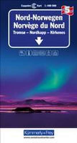 Kümmerly+Frey Regional-Strassenkarte 5 Nord-Norwegen 1:400.000 de Hallwag Kümmerly+Frey AG