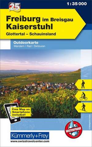 KuF Deutschland Outdoorkarte 25 Freiburg im Breisgau - Kaiserstuhl 1 : 35.000