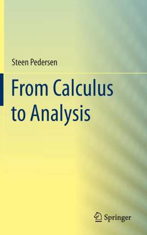 From Calculus to Analysis de Steen Pedersen