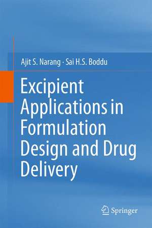 Excipient Applications in Formulation Design and Drug Delivery de Ajit S Narang