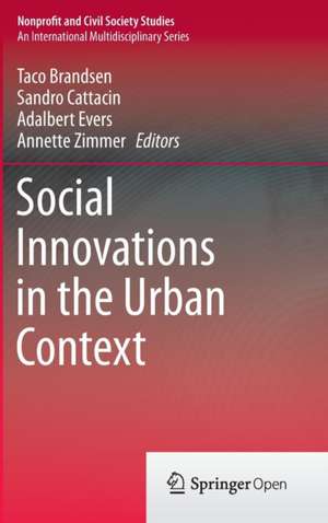 Social Innovations in the Urban Context de Taco Brandsen