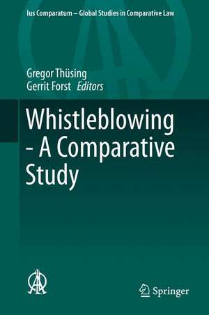 Whistleblowing - A Comparative Study de Gregor Thüsing