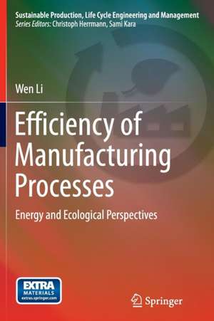 Efficiency of Manufacturing Processes: Energy and Ecological Perspectives de Wen Li