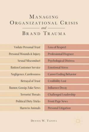 Managing Organizational Crisis and Brand Trauma de Dennis W. Tafoya