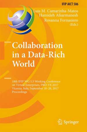 Collaboration in a Data-Rich World: 18th IFIP WG 5.5 Working Conference on Virtual Enterprises, PRO-VE 2017, Vicenza, Italy, September 18-20, 2017, Proceedings de Luis M. Camarinha-Matos