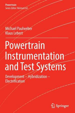 Powertrain Instrumentation and Test Systems: Development – Hybridization – Electrification de Michael Paulweber