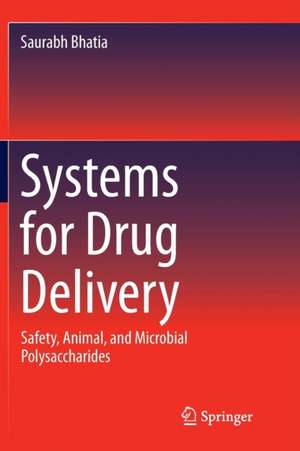 Systems for Drug Delivery: Safety, Animal, and Microbial Polysaccharides de Saurabh Bhatia