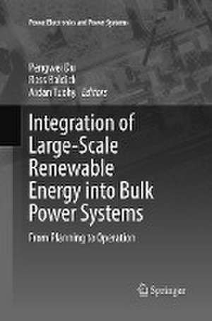 Integration of Large-Scale Renewable Energy into Bulk Power Systems: From Planning to Operation de Pengwei Du