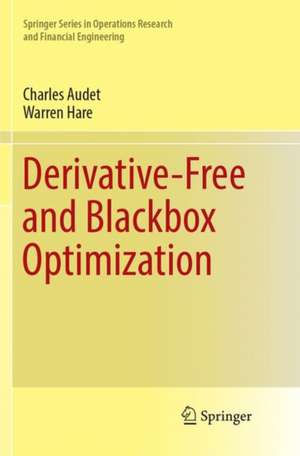 Derivative-Free and Blackbox Optimization de Charles Audet