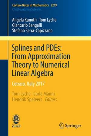 Splines and PDEs: From Approximation Theory to Numerical Linear Algebra: Cetraro, Italy 2017 de Angela Kunoth