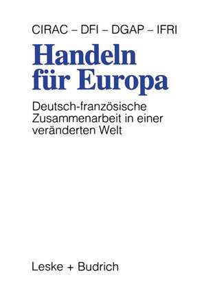 Handeln für Europa: Deutsch-französische Zusammenarbeit in einer veränderten Welt de DFV