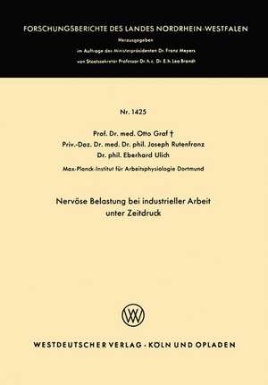 Nervöse Belastung bei industrieller Arbeit unter Zeitdruck de Otto Graf