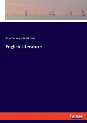 English Literature de Stopford Augustus Brooke