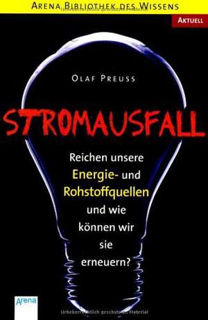 Stromausfall. Reichen unsere Energie- und Rohstoffquellen und wie können wir sie erneuern? de Olaf Preuß