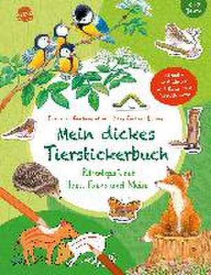 Mein dickes Tierstickerbuch. Rätselspaß mit Igel, Fuchs und Meise de Friederun Reichenstetter