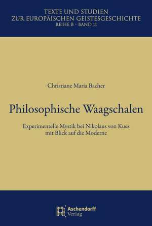 Philosophische Waagschalen de Christiane Bacher