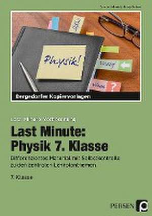 Last Minute: Physik 7. Klasse de Carolin Schmidt