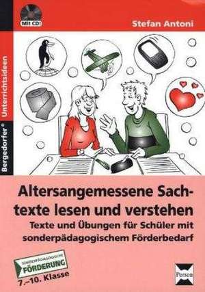 Altersangemessene Sachtexte lesen und verstehen de Stefan Antoni