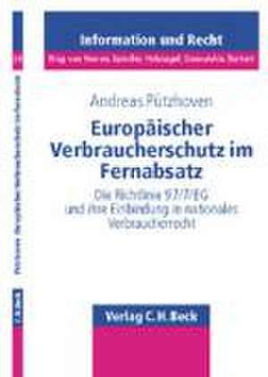 Europäischer Verbraucherschutz im Fernabsatz de Andreas Pützhofen