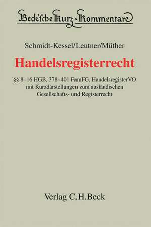 Handelsregisterrecht de Martin Schmidt-Kessel