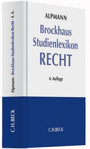 Brockhaus Studienlexikon Recht Buch + CD-ROM de Josef A. Alpmann