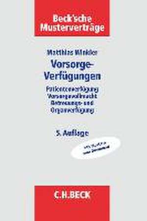 Vorsorgeverfügungen de Matthias Winkler