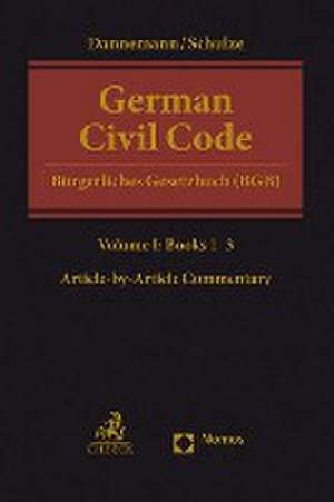 German Civil Code Volume I de Gerhard Dannemann