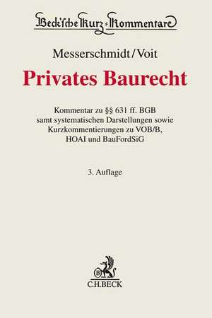 Privates Baurecht de Burkhard Messerschmidt