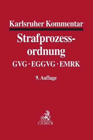 Karlsruher Kommentar zur Strafprozessordnung de Christoph Barthe