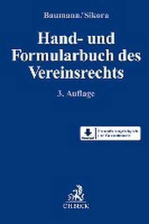 Hand- und Formularbuch des Vereinsrechts de Thomas Baumann