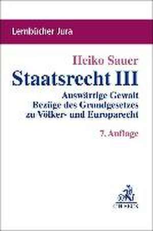 Staatsrecht III de Heiko Sauer