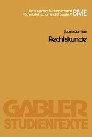 Rechtskunde de Sabine Klamroth