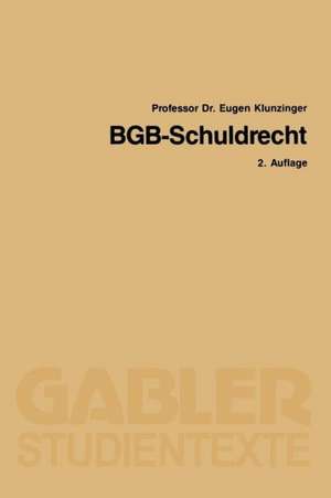 BGB-Schuldrecht de Eugen Klunzinger