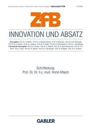 Innovation und Absatz de Horst Albach