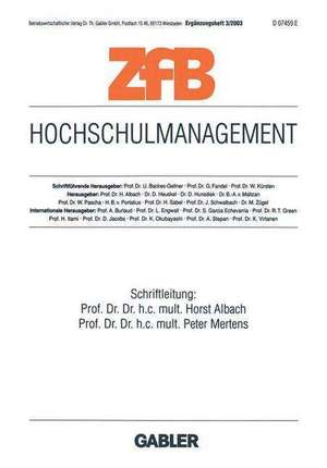 Hochschulmanagement de Horst Albach