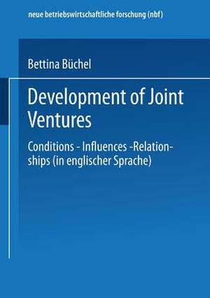 Development of Joint Ventures: Conditions — Influences — Relationships de Bettina Büchel