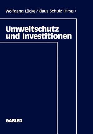 Umweltschutz und Investitionen de Wolfgang Lücke